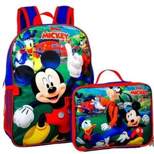 Mickey Mouse Club House Boys School Backpack Lunch Box Book Bag SET Kids Gift 16 - Picture 1 of 4