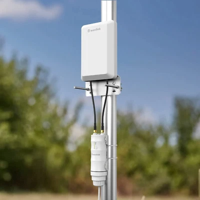 300Mbit/s WLAN Verstärker Repeater Access Point Outdoor 2x 11dBi Antennen PoE - Bild 1 von 4