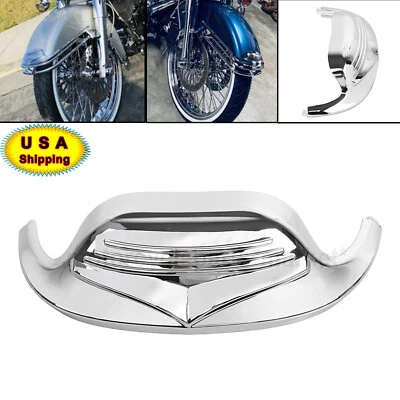 Chrome Front Fender Tip For Harley Electra Glide Road King FLHR FLHTCUTG FLSTC - Imagem 1 de 4
