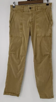 Pantalones utilitarios Anthropologie Bronze The Wanderer algodón lino Gorpcore 26 defectos Foto 1 de 4