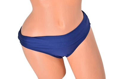 Parte inferior de bikini para mujer espléndida azul marino con bandas sólidas talla XS NUEVA CON ETIQUETAS Foto 1 de 4