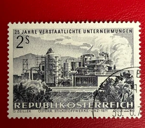 Briefmarke 1971 Republik Österreich 25 Jahre Verstaatliche Unternehmungen - Bild 1 von 1