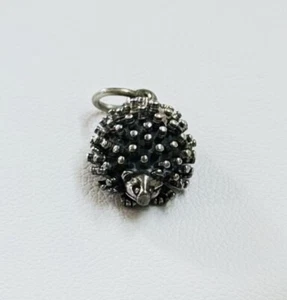 Cute Prickly Hedgehog Porcupine Sterling Silver Bracelet Charm - Vintage Charm - Picture 1 of 4