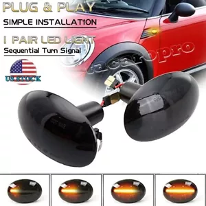 Dynamic LED Side Marker Turn Signal Lights For Mini Cooper R55 R56 R57 R58 R59 - Foto 1 di 16