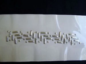 10 piezas DISEÑO DE BANDA DE ASPECTO DE TACHÓN METÁLICO PLATA APLIQUE - Imagen 1 de 1