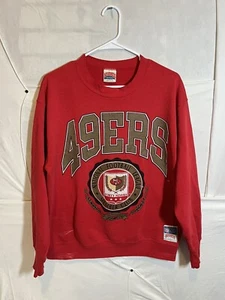 Vtg 90s San Francisco 49ers Crew Neck Sweatshirt Nutmeg NFL Football NFC Size L - Picture 1 of 2