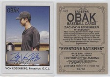 2010 TRISTAR Obak Auto Black /50 Zach Von Rosenberg #A41 Auto