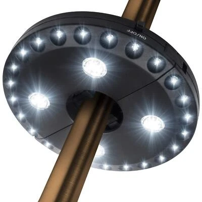 Patio Umbrella Light 3 Brightness Modes Cordless 28 LED Lights-4 x AA Battery Op - Image 1 of 4