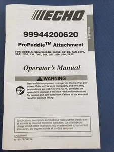 ECHO ProPaddle Attachment Operator's Manual - 99944200620 I - Picture 1 of 10