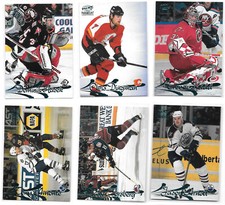 Lot of 8 1997-98 Paramount Emerald Green Parallels Hasek Forsberg Amonte