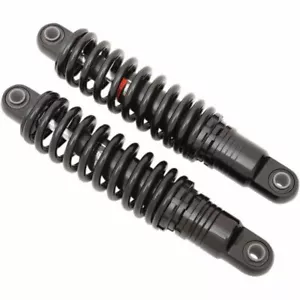 Black Nitrogen 13" Rear Coil Overs Shocks Ride Adjustable Harley Dyna 1991-2017 - Picture 1 of 1