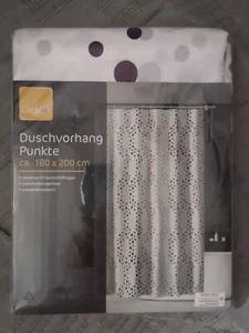 Badvorhang Duschvorhang Punkte lila Neu OVP - Bild 1 von 3