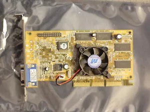 NVIDIA GeForce 2 MX400 32MB Universal AGP VGA Video Card fan heatsink - Picture 1 of 5