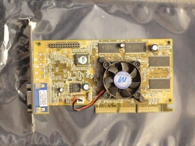NVIDIA GeForce 2 MX400 32MB Universal AGP VGA Video Card fan heatsink - Image 1 of 4