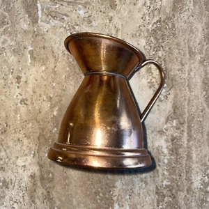 Vintage England Brass and Copper/brass Pitcher Two Toned jug 3 “ Tall - Picture 1 of 4