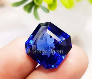Piedra preciosa suelta cuadrada color zafiro azul de 30 quilates aciano de muy buena calidad - Imagen 1 de 7