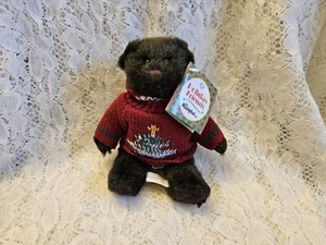 1994 Russplus Holiday Friends Teddy Bear in Christmas Sweater Russ Bear FREE SH - Picture 1 of 11