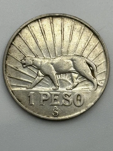Uruguay 1 Peso 1942-S Radiant Sun/Cougar Silver Coin Cover