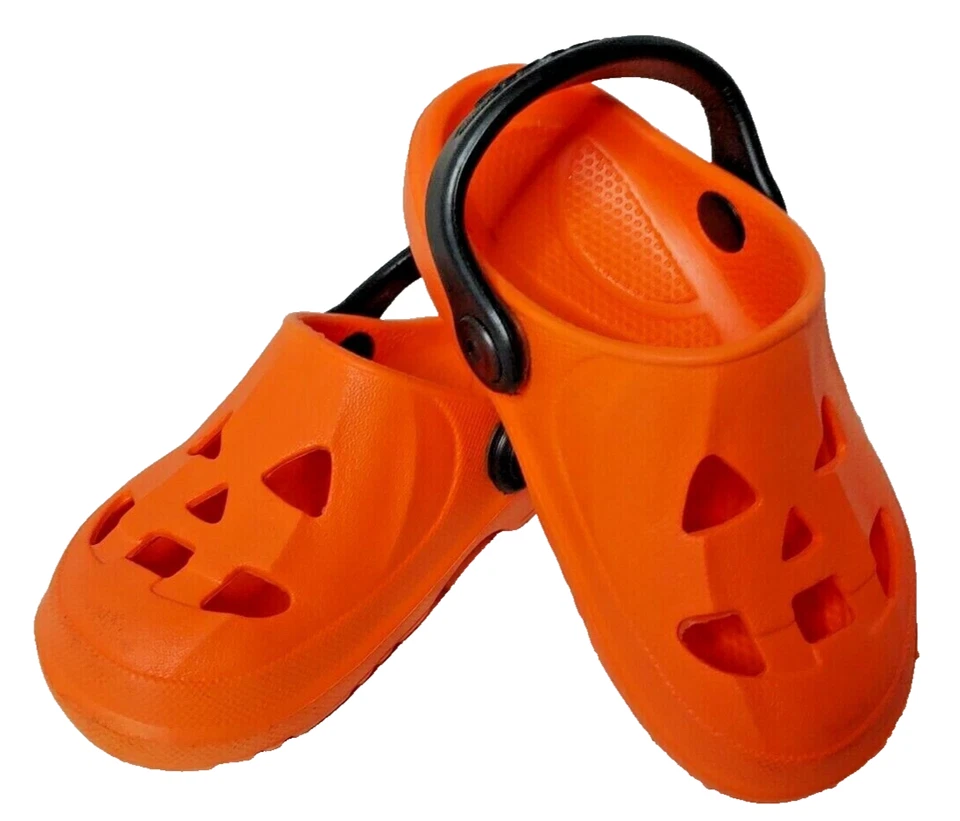 Zuecos sin marca para niños pequeños talla 9 naranja Jack O linterna truco regalo Halloween Foto 1 de 4