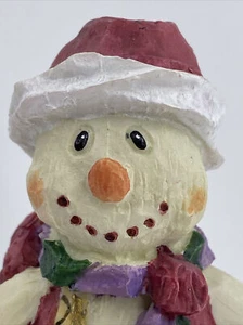 Muñeco de Nieve World Bazaars, Inc Resina Sólida Hecho Rústico Country Decorativo Colorido - Imagen 1 de 8