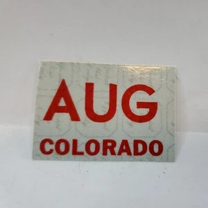 original NOS 1980'S vtg COLORADO License Plate STICKER  TAB Tag  unused - Picture 1 of 2