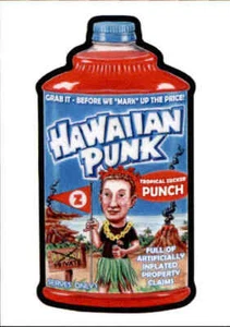 2017 Garbage Pail Kids Network Spews #4 Hawaiian Punk/Mark Zuckerberg - Imagen 1 de 2