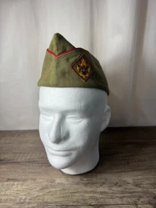 VINTAGE BSA SELF CONFORMING DIAMOND GARRISON OLIVE CAP 60's MEDIUM SIZE - Picture 1 of 5