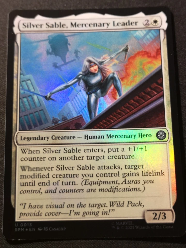 Silver Sable, Mercenary Leader - Foil - SPM - MTG - EN - NM - 0013 - Image 1 of 1