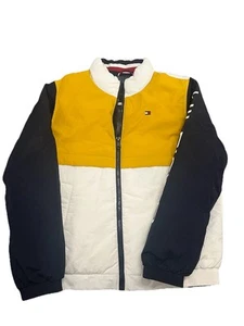 Giubbotto imbottito con zip Tommy Hilfiger giallo e bianco taglia L - Foto 1 di 4
