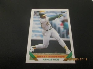 RICKEY HENDERSON ATHLETICS 1993 TOPPS BASEBALL CARD #750 - Picture 1 of 2