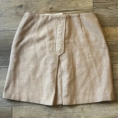 Falda de lana plisada de tweed vintage años 70 Sears Jr Bazaar 26 cintura garra cremallera Foto 1 de 4