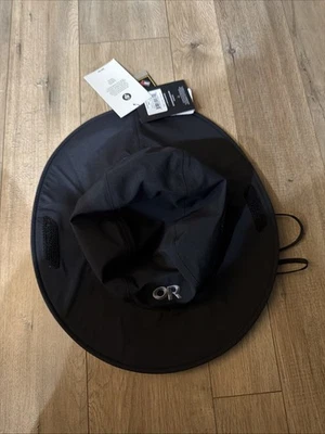 Outdoor Research OR Seattle Rain Hat Waterproof Black XL UPF50+ Breathable NWT - Image 1 of 4