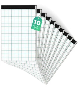 Graph Paper Pad, 5x8 Graph Notepad, 2x2 Quad Ruled Grid Notepad, Small Pads o... - Picture 1 of 7