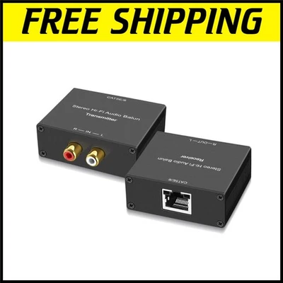Versatile Stereo RCA Balun for Hi-Fi Audio – Easy Installation, Extends 1000 ft+ - Image 1 of 4