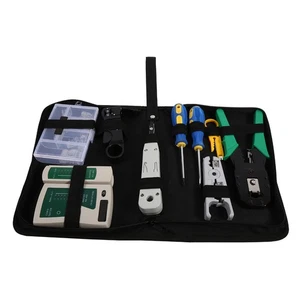 `RJ45 RJ11 Crimper Cable Tester Cutter Punch Tool Screwdriver Network Kit Set - Picture 1 of 12