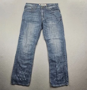 Artful Dodger Jeans Mens 34x31 Blue Distressed Whiskered Urban Grunge Streetwear - Picture 1 of 20
