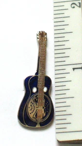 Dobro Guitar Vintage Pin  Blue - Picture 1 of 1