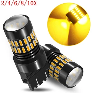 3157 LED Backup 3156 Reverse Light Bulbs Parking Yellow 4300K Bright New 2/10x - Picture 1 of 31