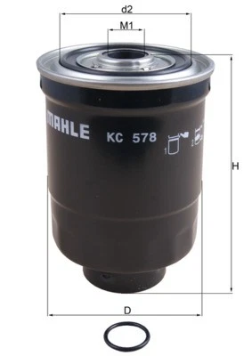 KC 578D MAHLE Fuel Filter for BEDFORD,HYUNDAI,ISUZU,KIA,MITSUBISHI,VAUXHALL - Image 1 of 2