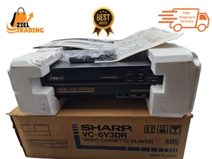 Sharp VC-6V3DR VHS Videorekorder VCR PAL MESECAM HQ 220V Japan mit Fernbedienung - Bild 1 von 16