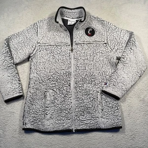 Champion NCAA Cincinnati Bearcats Sherpa Fleece Jacket Full Zip Gray Medium UC - Picture 1 of 6