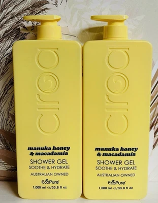 2-Pack Ciroa Manuka Honey Macadamia Soothing & Hydrating Shower Gel 1 LITER EACH - Image 1 of 2