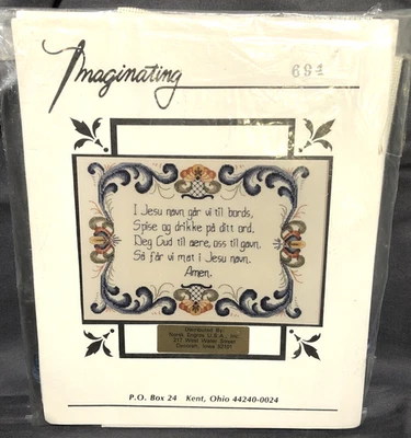 Imaginating Norwegian/English/Swedish Prayer Blessing Counted Cross Stitch Kit - Image 1 of 4