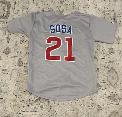 Majestic Auténtico Chicago Cubs Sammy Sosa #21 Gris Camiseta de Béisbol Para Hombre Talla M Foto 1 de 4