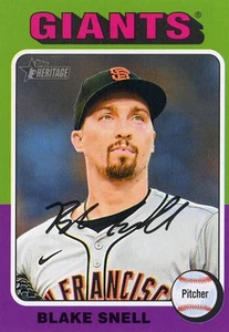 BLAKE SNELL 2024 Topps Heritage High Number COLOR SWAP VARIATION ~ Giants - Bild 1 von 2