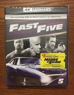 Fast Five - Extended Edition [4K UHD Blu-ray + Blu-ray + Digital] - New - Sealed - Image 1 of 4