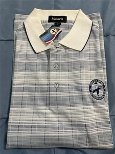 Polo Ashworth Bethpage nera 2002 US Open PGA 3 bottoni nuova con etichetta media - Foto 1 di 7