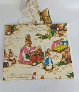 Vintage Beatrix Potter Peter Rabbit Fabric 58”x 45” Plus Scraps 1978 Riverdale  - Picture 1 of 7