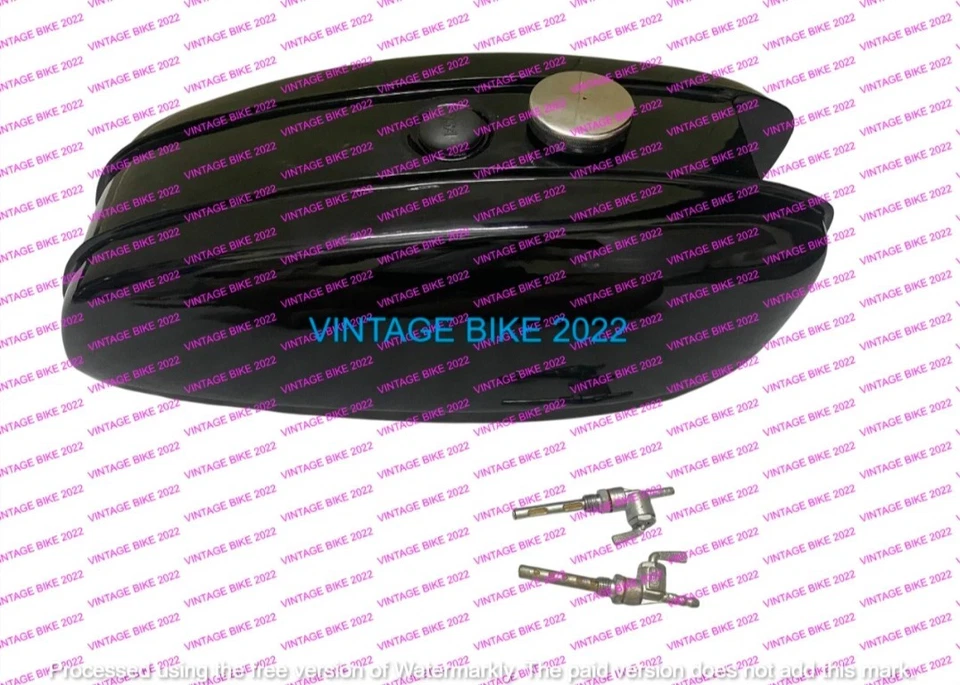 ADECUADO PARA BSA A65 Thunderbolt Lightning tanque de gasolina negro 1970 + tapa TAP Foto 1 de 4