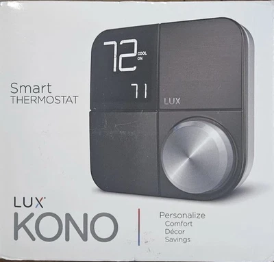Lux Kono Smart Thermostat (KN-S-MG1-B04), Black, New In Sealed Box-Free Shipping - Image 1 of 2